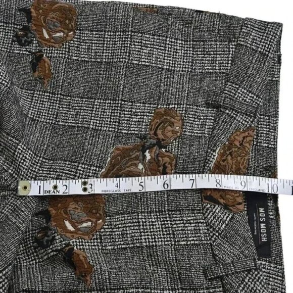 Mos Mosh Ivana Shannon Checkered Pant Crop Trouser Brown Orange 70's Size 38 - Picture 14 of 16